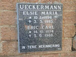 UECKERMANN Eric Carl 1894-1988 & Elsie Maria 1898-1983