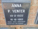 VENTER Anna P. 1932-1982
