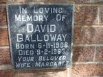 GALLOWAY David 1906-1963