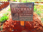 LETCHMAN Mary Magdalene 1952-2020