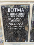 BOTMA Nicolaas 1943-2014
