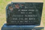 KOCK Jacobus Albertus van Zyl, de 1912-1986