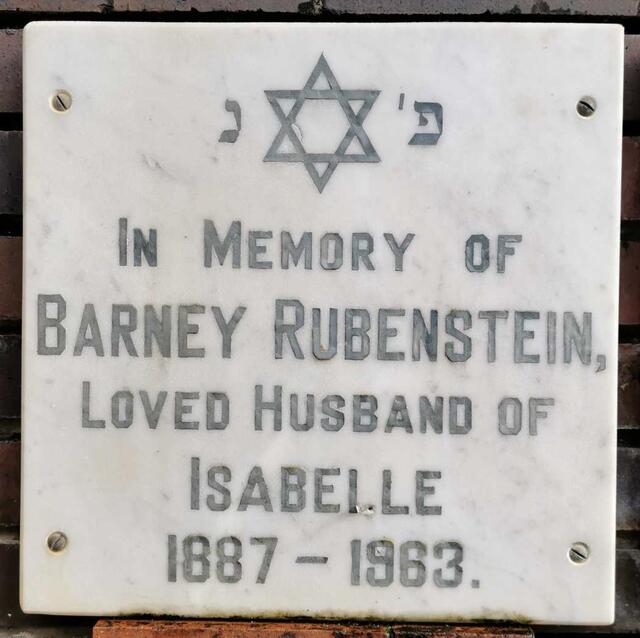RUBENSTEIN Barney 1887-1963