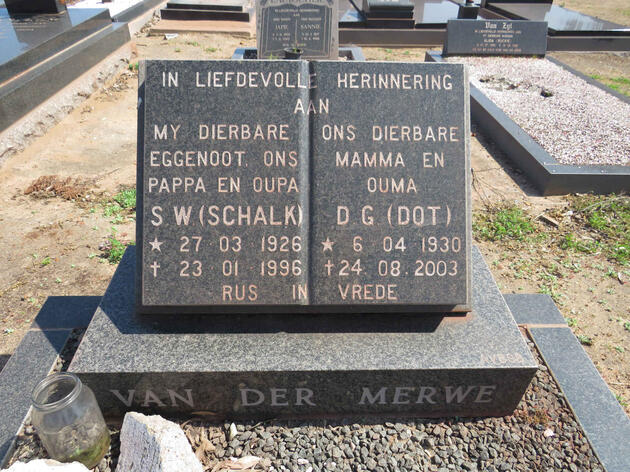MERWE S.W., van der 1926-1996 & D.G. 1930-2003