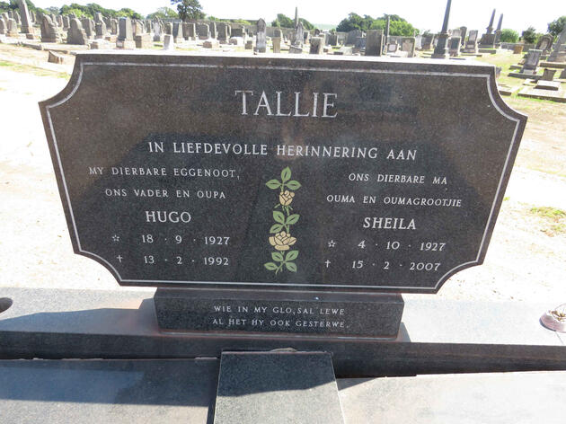TALLIE Hugo 1927-1992 & Sheila 1927-2007