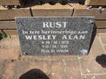 RUST Wesley Alan 1979-1999