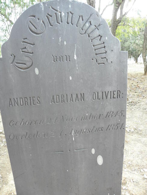 OLIVIER Andries Adriaan 1845-1854