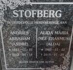 STOFBERG Andries Abraham 1933-2018 & Alida Maria ERASMUS 1940-2019