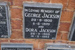 JACKSON George 1900-1970 & Dora 1905-1993