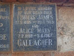 GALLAGHER Thomas James 1885-1963 & Alice Mary 1889-1967