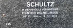 SCHULTZ Hester Wilhelmina 1924-2014