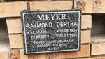 MEYER Raymond 1934-2019 & Dertha 1934-1985