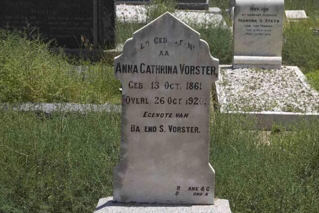 VORSTER Anna Catharina 1861-1920
