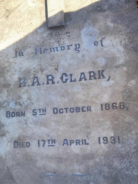 CLARK H.A.R. 1868-1931