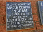 INGRAM Arnold George 1906-1970 & Elizabeth Cameron 1907-1989