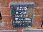 DAVIS Jim 1908-1980 & Julia 1909-1986