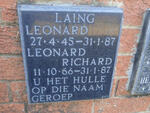 LAING Leonard 1945-1987 :: LAING Leonard Richard 1966-1987