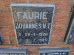 FAURIE Johannes N.T. 1920-1985