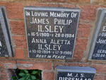ISLEY James Philip 1900-1984 & Anna Aletta 1904-1986