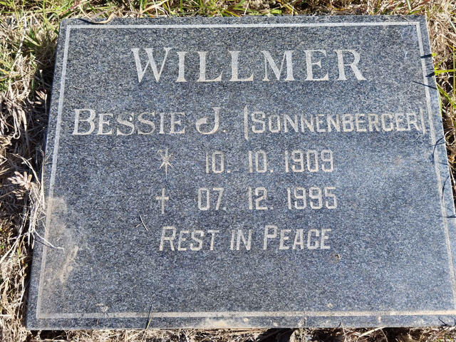 WILLMER Bessie J. nee SONNENBERGER 1909-1995
