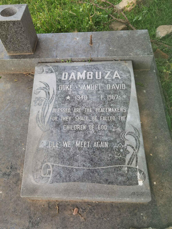DAMBUZA Duke Samuel David 1940-1967