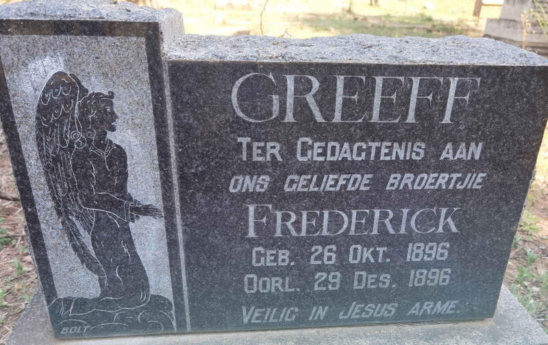 GREEFF Frederick 1896-1896