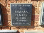 VENTER Barbara 1891-1976