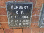 D'ELBOUX Herbert O.F. 1920-1977
