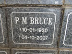 BRUCE P.M. 1930-2007