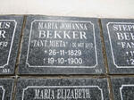 BEKKER Maria Johanna 1829-1900