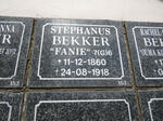 BEKKER Stephanus 1860-1918