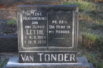 TONDER Lettie, van 1904-1975