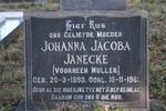 JANECKE Johanna Jacoba previously MULLER 1893-1961