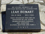 BEINART Leah 1919-1991