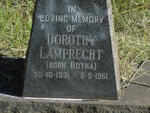 LAMPRECHT Dorothy nee BOTHA 1931-1961