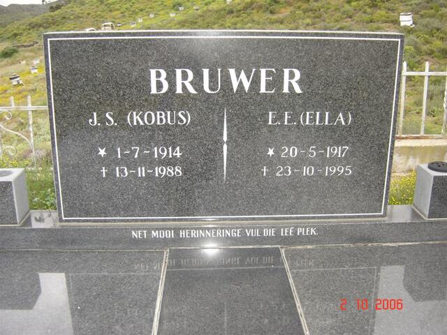 BRUWER J.S 1914-1988 & E.E. 1917-1995