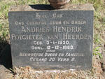 HEERDEN Andries Hendrik Potgieter, van 1930-1960