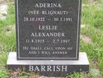 BARRISH Leslie Alexander 1915-1997 & Aderina BLIGNAUT 1922-1991