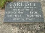 CARLISLE Florence May 1892-1982 :: CARLISLE Lylie 1900-1988