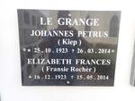 GRANGE Johannes Petrus, le 1923-2014 & Elizabeth Frances ROCHÈR 1923-2014