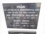 HAAK Jan Friedrich Wilhelm 1917-1993 & Maria Smuts THERON 1917-1987