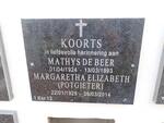KOORTS Mathys de Beer 1924-1993 & Margaretha Elizabeth POTGIETER 1925-2014