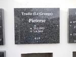 PIETERSE Trudie nee LE GRANGE 1953-2015