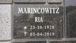 MARINCOWITZ Ria 1928-2019