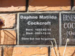 COCKCROFT Daphne Matilda 1923-2003