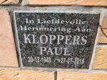 KLOPPERS Paul 1949-2016