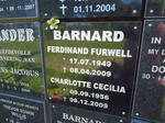 BARNARD Ferdinand Furwell 1949-2009 & Charlotte Cecilia 1956-2009