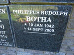BOTHA Phillippus Rudolph 1942-2009