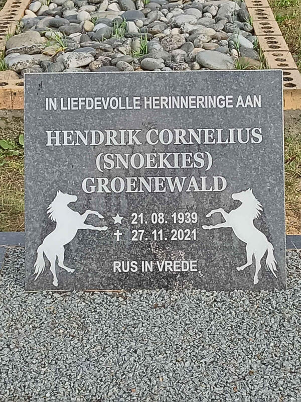 GROENEWALD Hendrik Cornelius 1939-2021