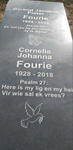 FOURIE Barend Jacobus Pieter 1924-2004 & Cornelia Johanna 1928-2018